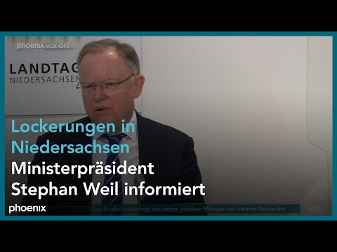 Stephan Weil zu Lockerungsmaßnahmen in Niedersachsen am 04.05.21