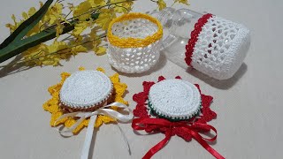 DECORAÇÃO DE POTES EM CROCHÊ | Passo a passo