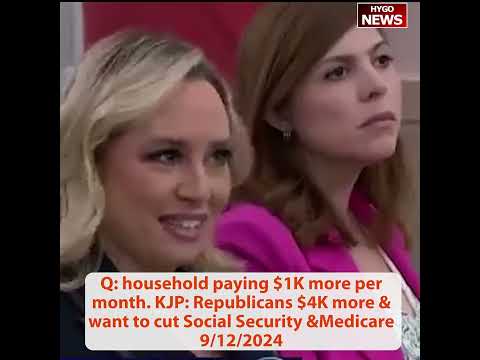 Q: better off than 4 yrs ago? She dodged it, Why didn’t VP say yes to that question? Pay $1K more