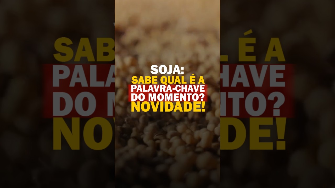 SOJA: SABE QUAL É A PALAVRA-CHAVE DO MOMENTO? NOVIDADE!