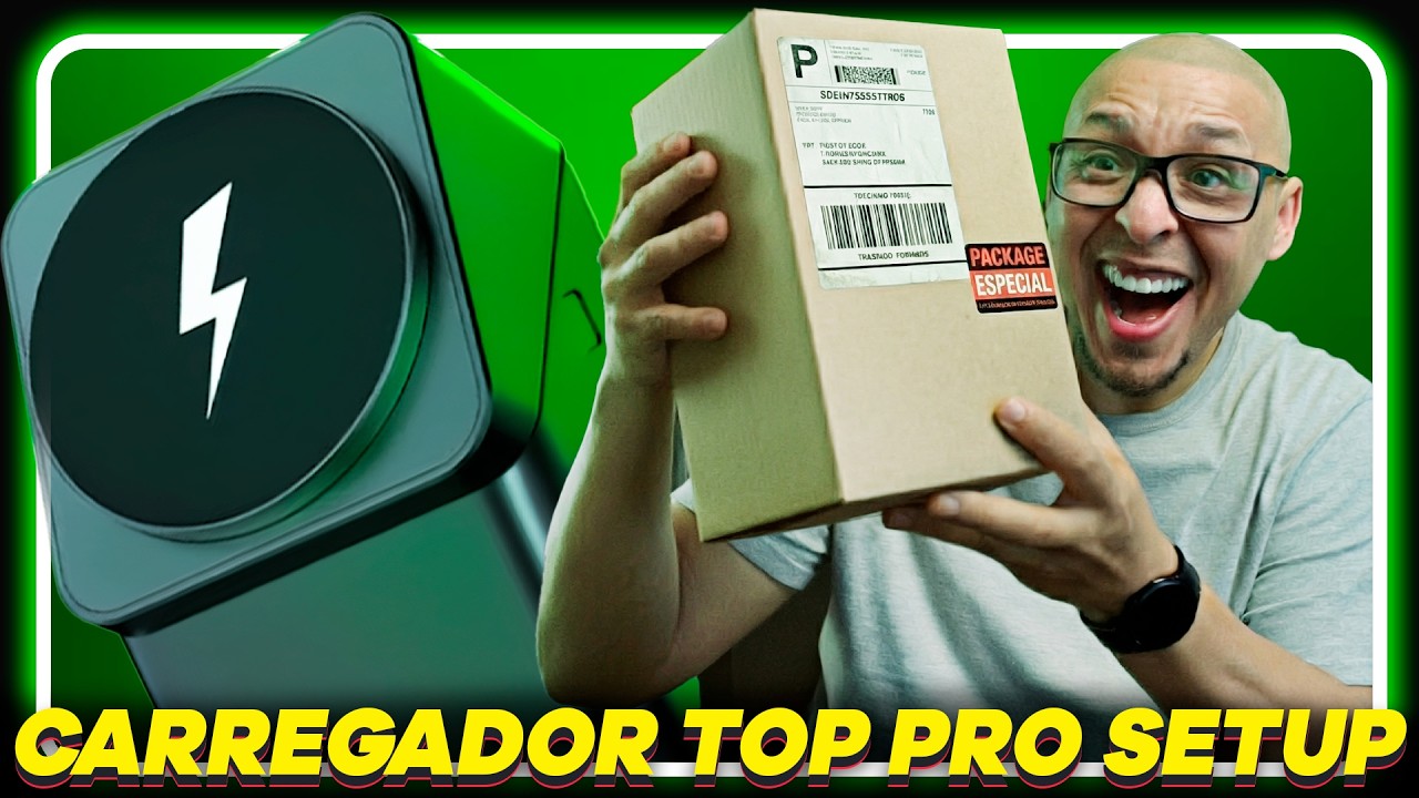 Um CARREGADOR 3 em 1 pro seu SETUP, Smartphone, watch e fone de ouvido!