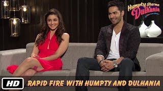 Rapid Fire with Humpty and Dulhania - Karan Johar, Varun Dhawan, Alia Bhatt video