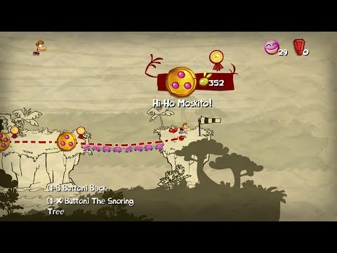 Walkthrough: Rayman Origins 100% - Jibberish Jungle - Hi-Ho Moskito!