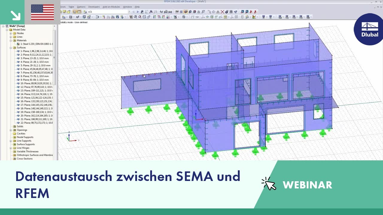 Webinar: Datenaustausch zwischen SEMA und RFEM