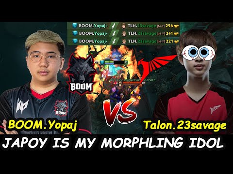 BOOM Yopaj Morphling MIDLANE Japoy New Morphling Idol vs Talon.23savage Dota 2 pro Gameplay