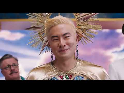 A24’s Dicks: The Musical — trailer frame with glitter, desk chaos, and the twins squaring off