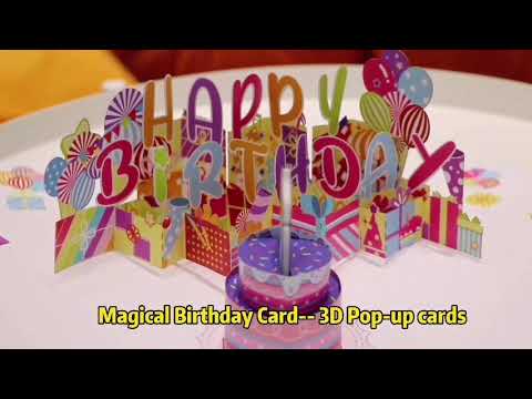 blowable music and led light pop up greeting card