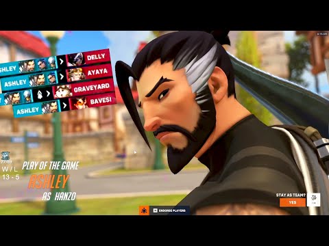 IDDQD NEXT LEVEL HANZO GAMEPLAY - POTG! OVERWATCH 2 TOP 500 SEASON 3
