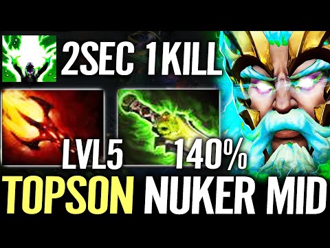 🔥 TOPSON Zeus Dagon NUKER MID — 2SEC 1KILL Strongest Magic Burst 80.000 DMG Dota 2 Pro