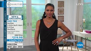 Rarities Sterling Silver 5.5ctw MultiGemstone Evil Eye N...