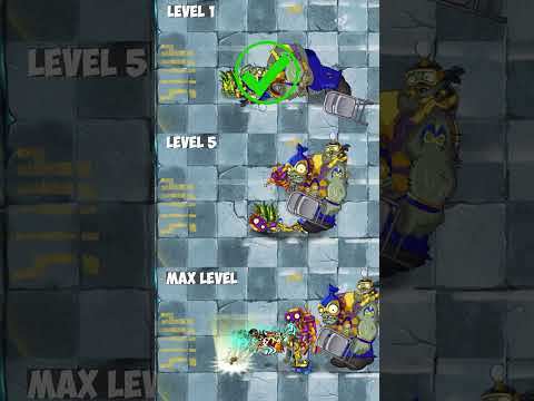 Pvz 2 Couple plants - Tiger Grass Level 1, 5, Max vs Hero Gargantuar Team