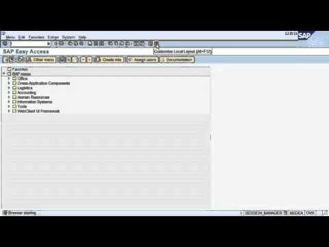 SAP tutorial for How to navigate in SAP ERP