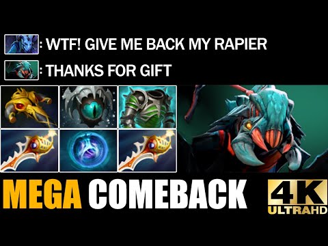 Crazy Top Rank Battle Weaver VS Pro Riki Epic Mega Creeps Comeback Dota 2 Pro Gameplay