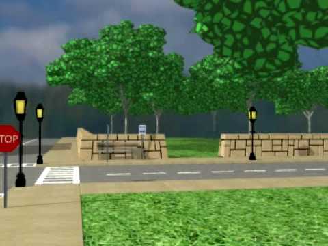 3D Animation Bus Stop
