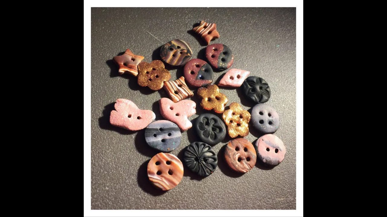 Polymer clay buttons tutorial using Fimo