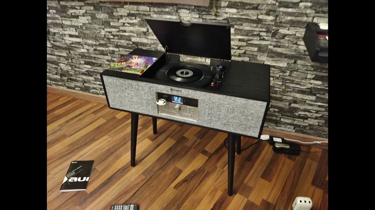 Tocadiscos - CD - Jukebox Equipo con estilo vintage de Auna 👇🏻Enlace y descripción👇🏻