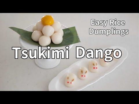 Tsukimi Dango Recipe | Celebrating the Japanese "Moon Festival" Easy Rice Dumplings | Gluten-free