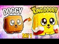 ZOMG Doggy To KING Doggy Challenge Day 1 In Bubble Gum Simulator INFINITY