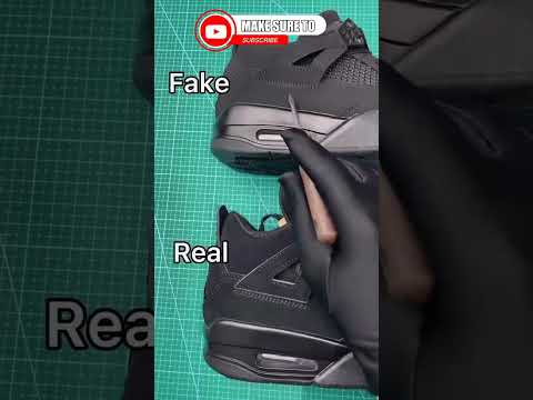 (Real vs Fake) Air Jordan 4 Retro "Black Cats"