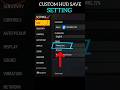 How To Save Custom Hud Settings In Free Fire Shorts Shortfeed