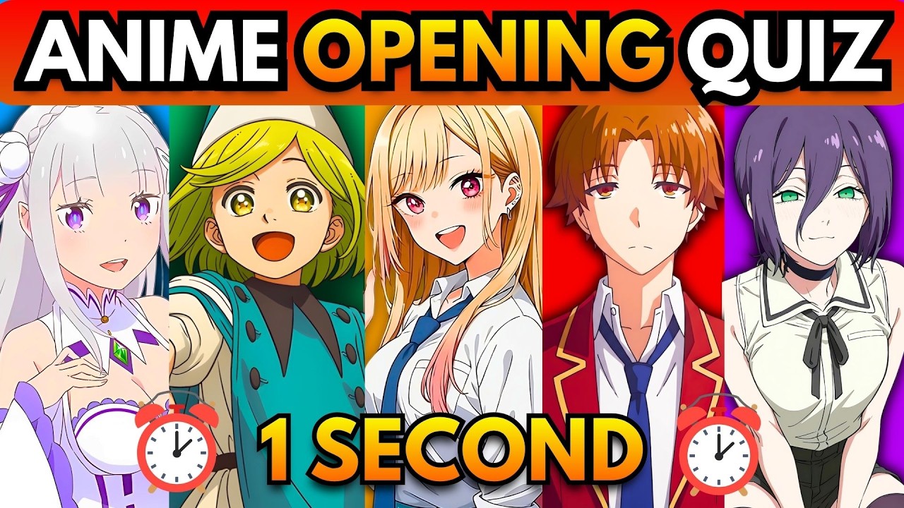 ANIME OPENING QUIZ🔥 - 100 Openings [GUESS THE ANIME OPENING IN 1 SECOND!]