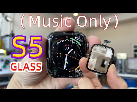 Apple Watch Series 5 crack screen via glass replacement (music only)