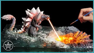 SPACE GODZILLA Resin Sculpture – Handcrafted Chaos from the Stars | Polymer Clay/ Resin Art