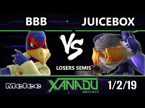 S@X 283 SSBM - BBB (Falco) Vs. Juicebox (Sheik) Smash Melee Losers Semis