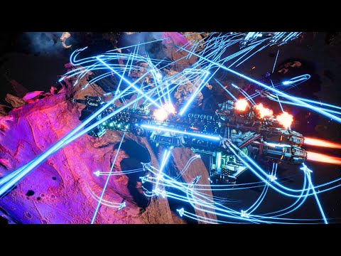 TAU Merchant Fleet vs Mechanicus! - Massive Battle, Skirmish Gameplay, Battlefleet Gothic Armada 2