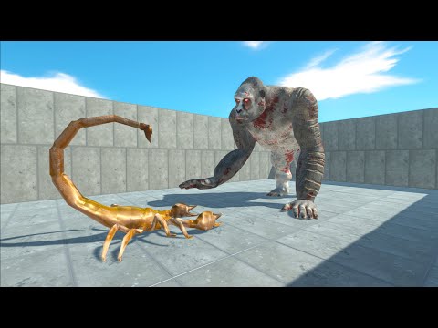 GIANT SCORPION In Box 1VS1 Reptiles And Mutant Primates - Animal Revolt Battle Simulator
