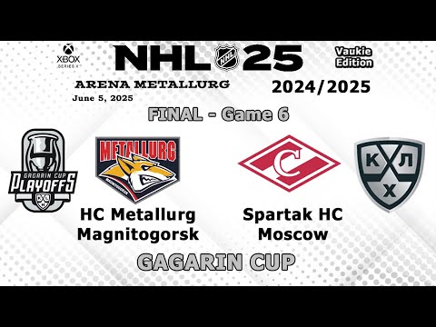 KHL - Metallurg Magnitogorsk vs Spartak Moscow - Gagarin Cup Final - Season 2024/25 - NHL 25