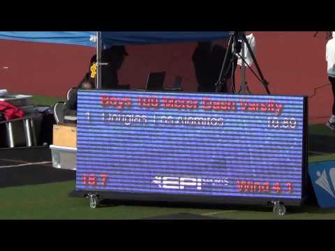 VarB 100m at Sunset Finals 5- 7-15 - Los Alamitos Boys