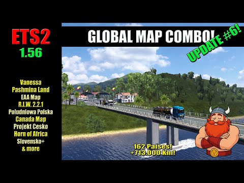 🔥 GLOBAL MAP COMBO #6 🔥 (ETS2 1.56) 🚛 VaneMap, Projekt Česko y más! (162 Paises) 🛠️ Links y Guía! 🌏