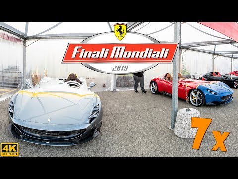 7x FERRARI MONZA SP1 and SP2 TOGETHER - OVERVIEW, start-ups, driving and sound [2019 4K]