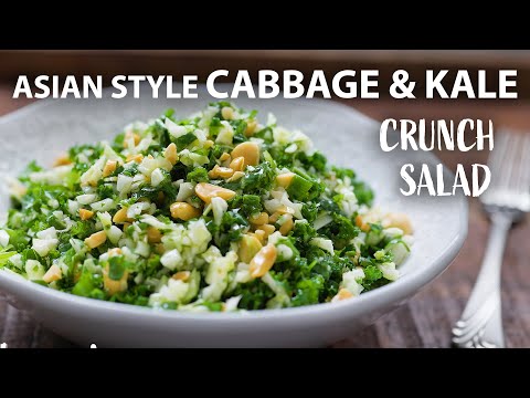 Crunchy Asian Cabbage And Kale Salad Recipe - A Healthy Vegetarian And Vegan Recipe!