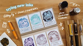 Trying New Fountain Pen Inks (Show Exclusives) 🖋️ | Abbey Sy x @JobsJournal