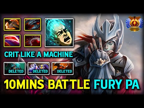 WTF 10MINS BATTLE FURY QUEEN CARRY PHANTOM ASSASSIN | Critical Damage Like A Machine | 7.40b DotA 2