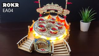 ROBOTIME Tilt A Whirl ROKR EA04 3D DIY Wooden Puzzle with Music and Motion.