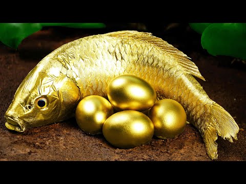 Stop Motion ASMR - Fish , Eel Cooking Original Underground Mud  IRL Recipe 4K Unusual Funny Videos