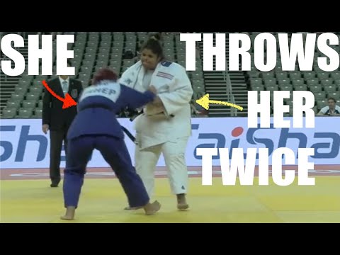 Giant Thrown Twice in Under a Minute! Womens Super Heavyweight Judo