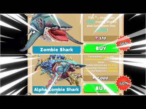 GOT ZOMBIE SHARK 66% OFF AND ALPHA ZOMBIE SHARK 60% OFF ( Jawsome Discount ) - Hungry Shark World