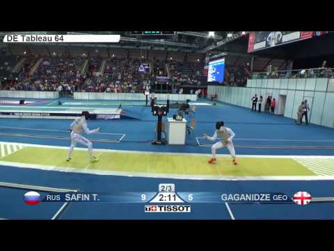 FE M F Individual Leipzig GER World Championships 2017 T64 28 yellow SAFIN RUS vs GAGANIDZE GEO