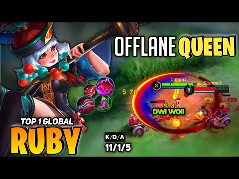 Ruby Offlane Queen Non Stop Roaming and Ganking [Top 1 Global Ruby] By Riz. - Mobile Legend