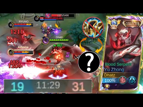 YU ZHONG BRUTAL TANK BUILD FOR LATE GAME TEAM FIGHT SUSTAIN!! (100% working)