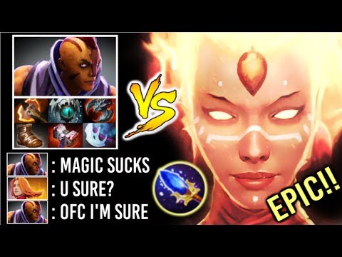 Epic Pro Scepter Lina vs Anti-Mage Pure Damage vs Counter Pick Crazy Gameplay by n625 WTF Dota 2