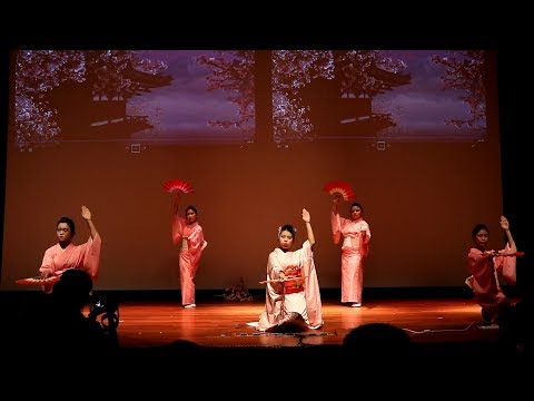 JCN2018 Japanese Cultural Night - NUS Nihon Buyo - Japanese Dance - Sakura Sakura さくらさくら 1Aof5 [HD]