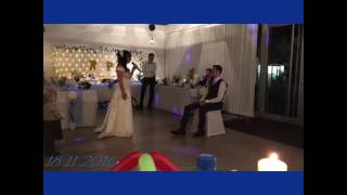 Bride sings to groom &quot;From this moment&quot; by Shania Twain, performance by Kay Naroko