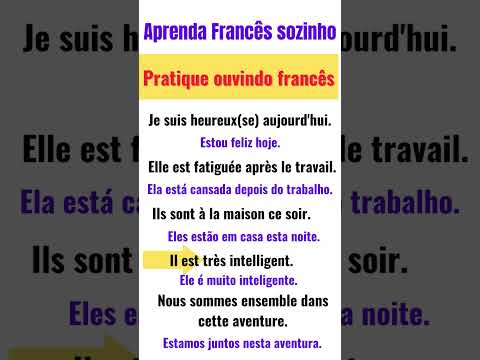 Aprenda e Domine o francês com frases de prática auditiva #shorts