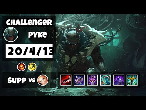 Pyke Challenger Gameplay S11 Replay 11.18 Support (20/4/13) - NA