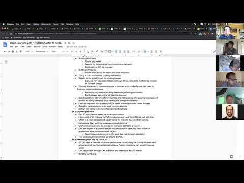 Deep Learning With PyTorch Bookclub/Tutorial Chapter 15 - Putting models into production